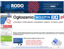 Tablet Screenshot of ogloszenia.wolsztyn24.pl